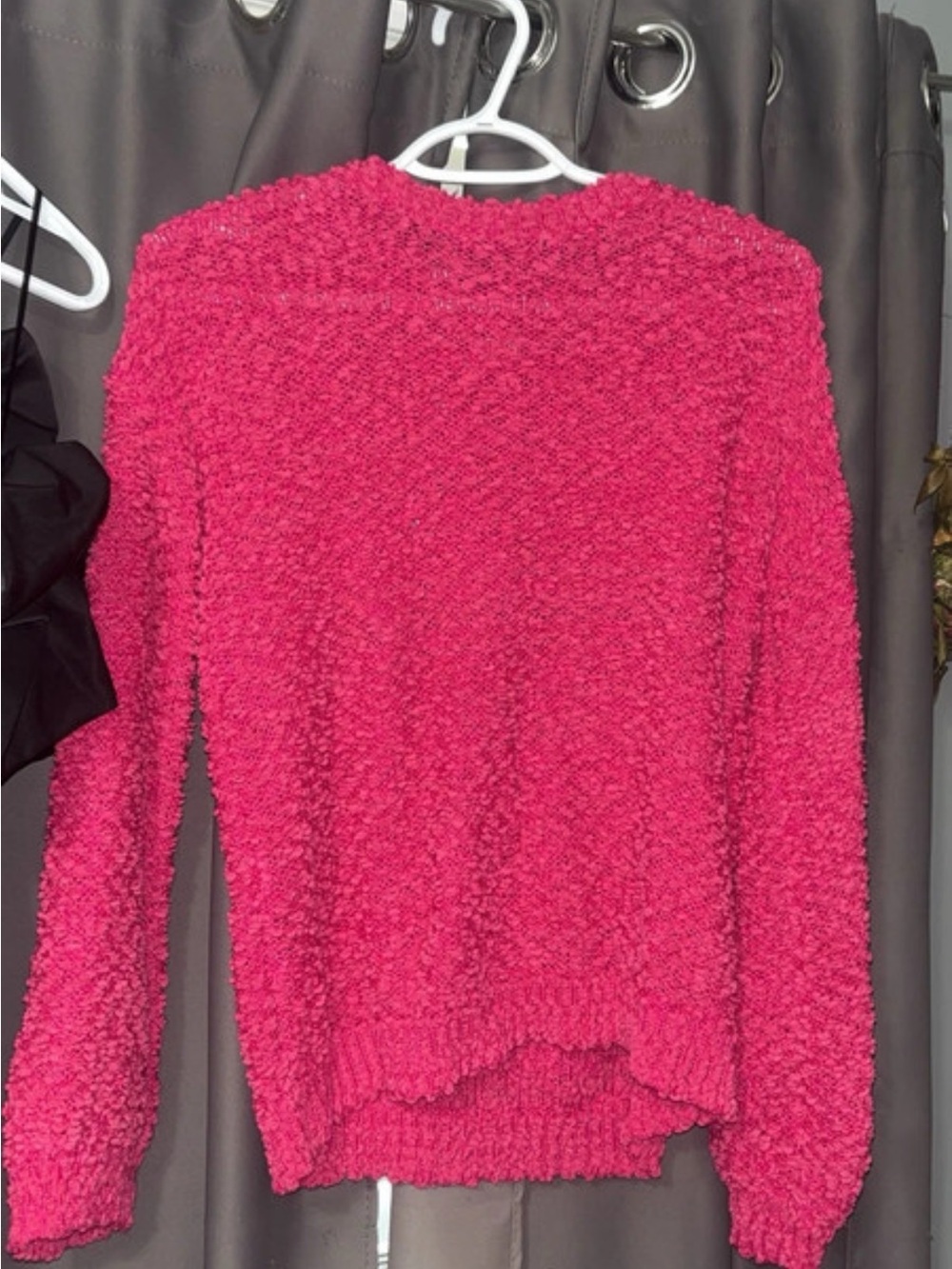 Size Youth XL Hayden Hot Pink Bouclé Kids Sweater
